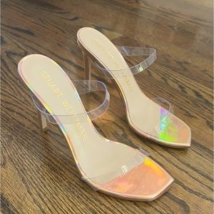 Stuart Weitzman Clear/Rose Gold Heels! Never worn!
